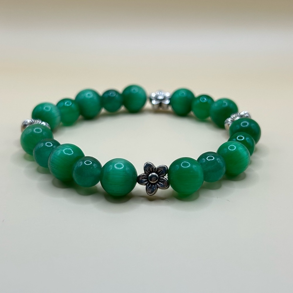 Handmade Silver Valley Bracelet (Stretchy)